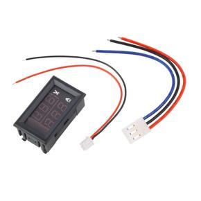 Cimiva DC 100V 10A Voltmeter Ammeter Blue + Red LED Amp Dual Digital Volt Meter Gauge-black