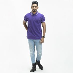 MENS S/SLEEVE POLO SHIRT - ROYAL PURPLE
