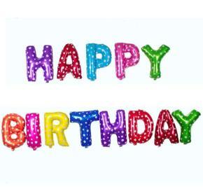 HarnezZ Happy Birthday Balloon Banner, Aluminum Foil Letters Banner Balloons for Party Supplies, Birthday Decorations for Kids
