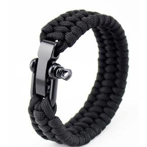 TE Tactical Paracord Umbrella Rope Bracelet Steel Buckle Survival
