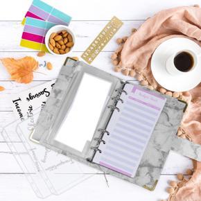 A6 Binder Notebook,12 Binder Pockets/12 Expense Budget Sheets/2 Label Stickers/2 Category Stickers for Budget Planner