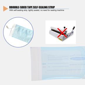 Dental Tool Sealing Bag 200pcs / Box Disposable Self Cleaning Pouch for Materials (90 x 165mm)