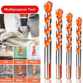 DASI 5PCS/4PCS/1PCS Electric Tools Triangle Metal Drill Bit Ceramic Tile Drill Bits Marble Concrete Drill Bit Wood Glass Drill Bit Hole Drilling