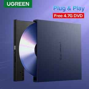 UGREEN USB Optical Drive External USB 2.0 C-D ROM Combo RW ROM Burner for Dell Lenovo Windows/Mac OS USB D-V-D Driver