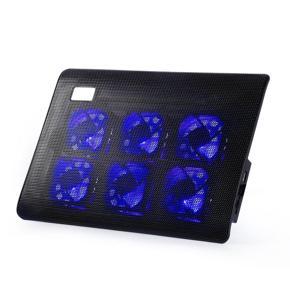 book Cooler Usb Mute 2 Fans/4 Fans/6 Fans Cooling Base For Laptop 1 Set - black 6 fans