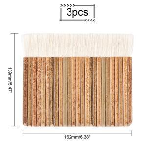 XHHDQES 3 Pack 6.3Inch Hake Blender Brushes Hake Watercolor Brushes Sheep Hair Hake Brushes Bamboo Handle Brushes for Painting