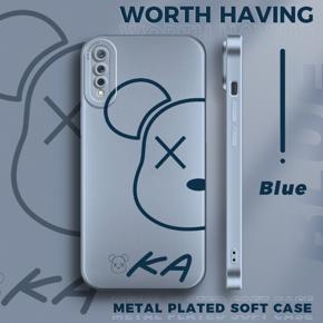 Hontinga for Vivo S1 Back Cover Frosted Plating Cute Astronaut Spaceship Covers Thin Soft Silicone Mobile Phone Case