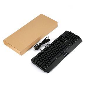 LESHP Wired USB 7 Color LED Backlight Muldia Mechanical Game Keyboard - Black 7 color backlight