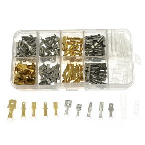 ARELENE 150Pcs 6.3MM 2.8MM 4.8MM 4.0MM Male Female Car Spade Connector Splice Crimp Wire Terminals for Motorcycle Bike Car Parts