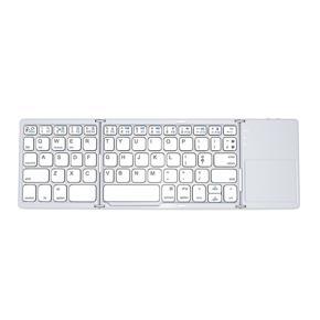 Three Foldable Wireless Keyboard Mini Portable Ultra Thin Touchpad For Laptop