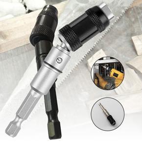 DASI Screwdriver Bit Holder Adjustable Direction 20 Degree Angle Magnetic Screwdriver Extension Rod for 1/4'' Hex Shank Screw Bit