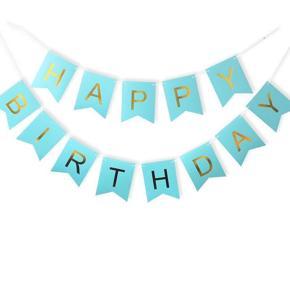 Paper Birthday Banner - Sky