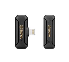 Boya BY-WM3T2-D1 Mini 2.4GHz Wireless Microphone - Ultracompact and Portable - Omnidirectional - 10-Hour Run Time - Compatible with iOS devices - Black