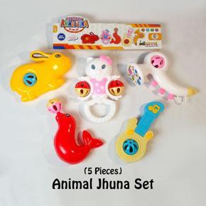 Animal Shape Baby Play Rattler Toy Set-5 Pieces Set