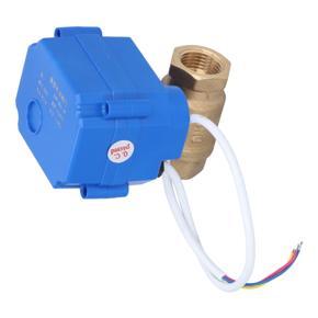 Himeng La Electric Ball Valve BSP Brass Motorized 3 Wire DC3~6V Through with Switch Indication