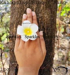 Artificial Flower Kathgolap Finger Ring 1 pc