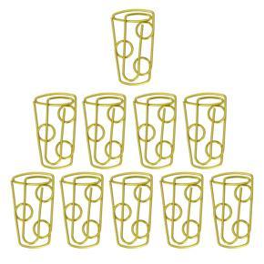 Himeng La 50 Pcs Paper Clips Coffee Cup Shape Office Home Plastic Coated Wire Golden Yellow for Notebook Bookmark