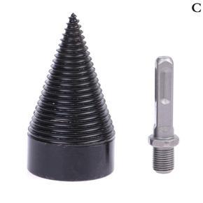 42mm Firewood Drill Bit Wood Cone Hex Shank Wood Log Splitter Screw Splitting