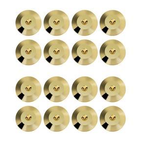 ARELENE 16 Pcs Universal Copper Speaker Spikes Pads Speaker Shock Base Pad Isolation Stand Feet Cone Base Mats Floor 25 x 4mm