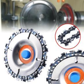 DASI 4"/5" Inch Grinder Chain Disc Wood Carving Disc Saw Blade Fine Cut Chain Set for 100-125MM Angle Grinde