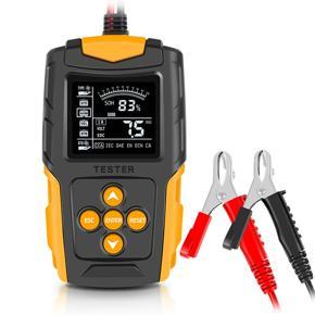 GMTOP 12V/24V Car batt-ery Tester LCD Digital batt-ery Analyzer Car Charge Diagnostic Tool SOH SOC CCA IR Measurement for Car Truck Motorcycle