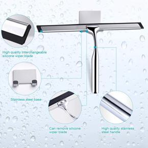 Stainless Steel Window Laundry,Floor, Glass, Mirror Blade Long Handle Squeegee Wiper Cleaner - 49 inch
