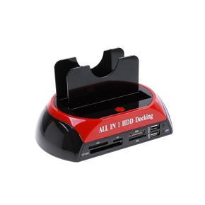 Multifunctional Hard Disk Base 2.5/3.5 inch IDE/SATA Mobile Hard Disk Base Dual-bay HDD Docking Station EU Plug