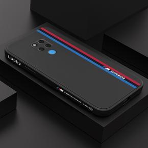 Hontinga for Huawei Mate 20X Back Cover Fashion Racing Pattern Case Soft Square Edge Liquid Silicone Phone Cases