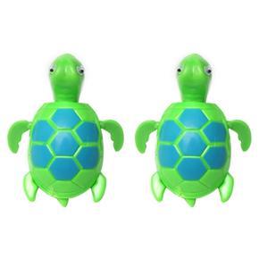 ARELENE 2X Floating Wind-Up Swimming Turtle Summer Toy for Kids Child Children Pool Bath