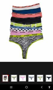 4 Pieces Assorted Multi Color Cotton Thong/Panties/inner wear For Women/Ladies/Girls ferrywalibd thong