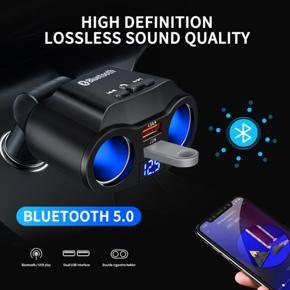 Bluetooth 5.0 Car Handsfree FM Transmitter Car mp3 Player Dual USB Charger Expand Support U Disk Music Play
