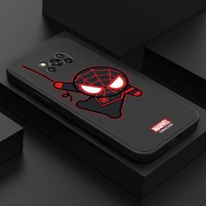Hontinga for Xiaomi Poco X3 / X3 NFC / X3 Pro Back Cover Cartoon Spiderman Design Soft Phone Case Square Edge Liquid Silicone Cases