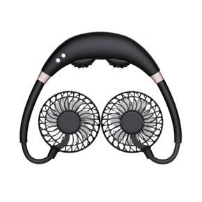 Portable Fan Hanging Neck Fan Massage Fan with RGB Light and 3 Adjustable Wind Speed ​​for Classroom Sport Office Travel