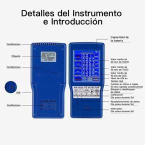 XHHDQES Air Quality Detector CO2 Meter with LCD Display, -Time Monitoring for HCHO TVOC for Home and Office