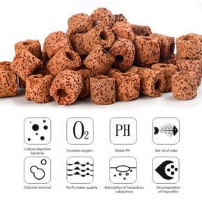 50grm Ceramic Porous Biological Rings Fish Tank Bacteria Building House Aquarium Bio Filter Media For Water Cleaning