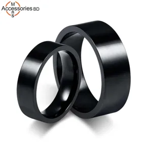 Black Plated Couple Finger Ring